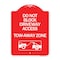 Signmission Do Not Block Driveway Access Tow Away Zone W/ Graphic, Red & White Alum, 18" x 24", RW-1824-24177 A-DES-RW-1824-24177 - alternate 1